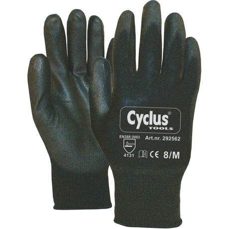 Cycplus arbejdshandsker pu-flex m (8) sort