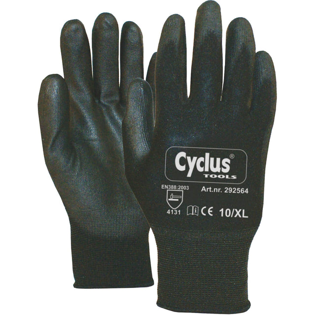 Cycplus arbejdshandsker pu-flex xl (10) sort
