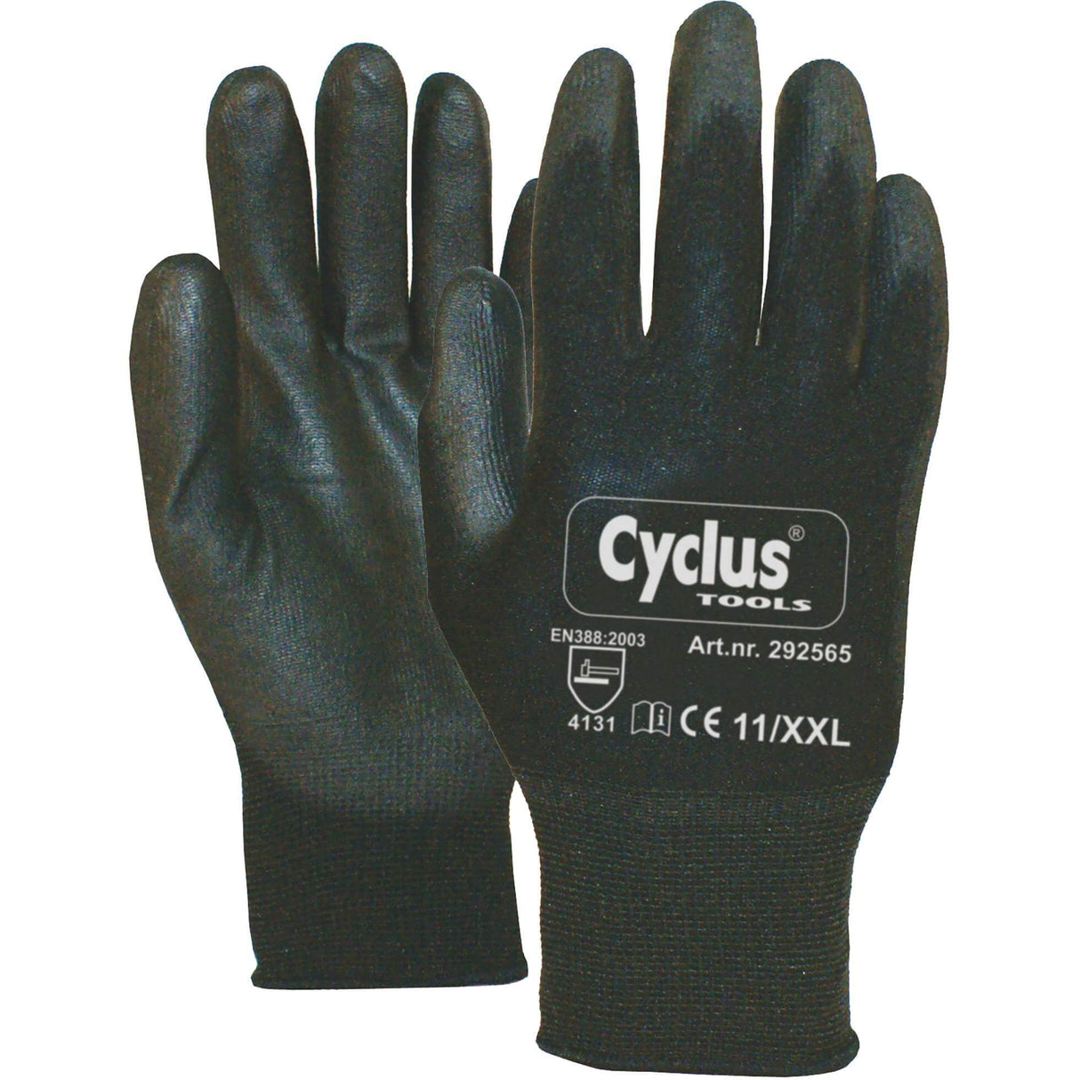 Cycplus arbejdshandsker pu-flex xxl (11) sort