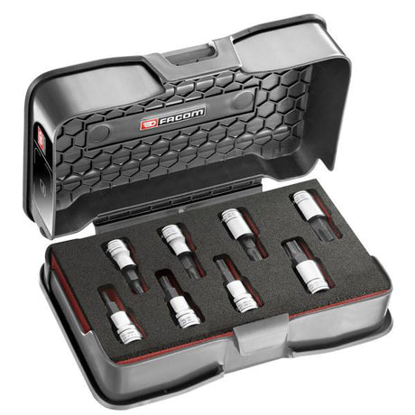 FACOM FACOM DOPENS SET ⅜ 6-Side OGV-GRIP HEMPERED STÅL Sort