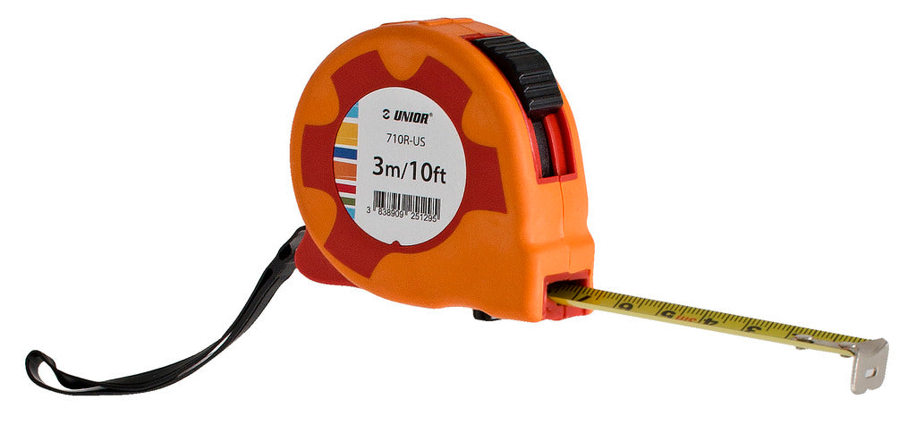 Unior målebånd 710r-us 3m 10ft
