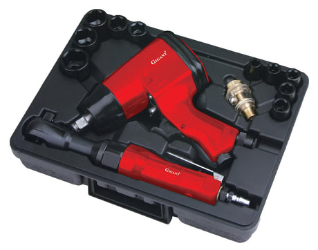 Adler pneumatische set van inslagsleutels + kip 1 2 + reuzenkap