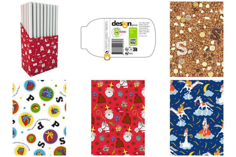 Hoomark gaveindpakningspapir Sinterklaas200x70 pr. løs rulle