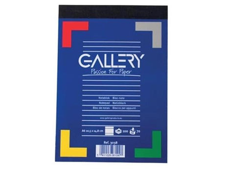 Gallery notitieblok, ft a6, gelijnd (100 vel)