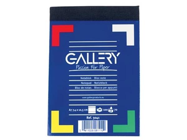 Galleri notesblok størrelse 74 x 105 cm (a7) foret blok med 100 ark 1 stk.