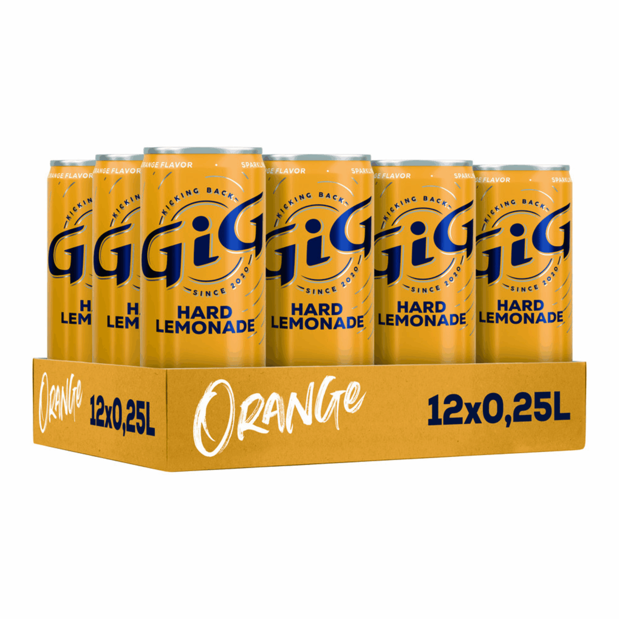 Gig hård lemonade appelsin dåse (12x 25cl)