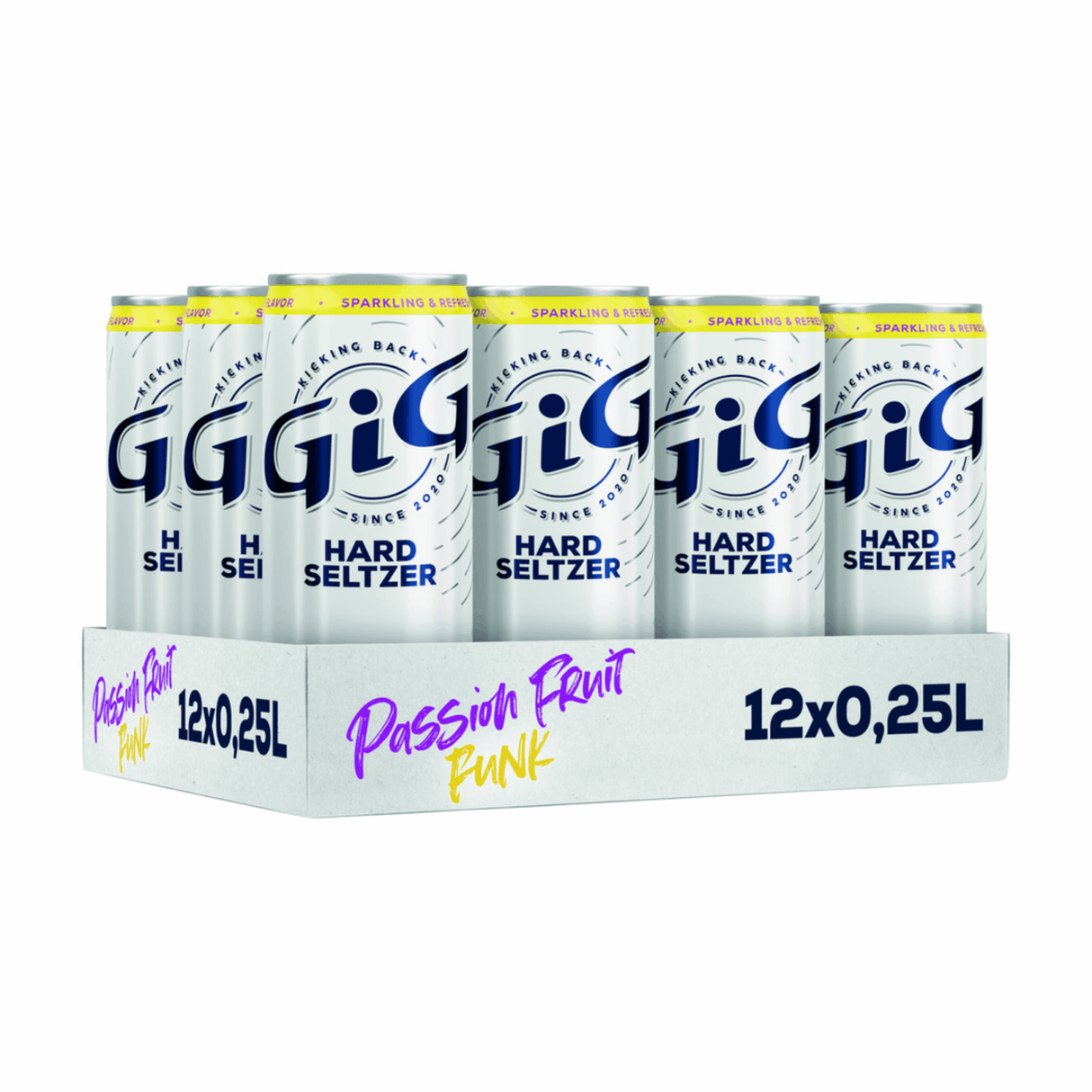 Gig hård seltzer passionfruit funk dåse (12x 25cl)
