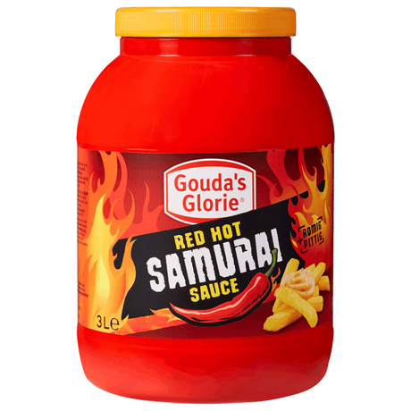 Gouda's glorie red hot samurai sauce (3 liter)