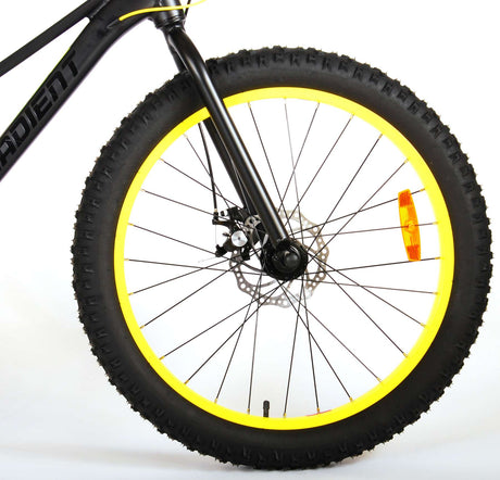 Volare Gradient Children's Bicycle - Drenge - 24 tommer - Black Green Yellow - 7 Speed - Prime Collection