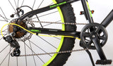 Volare Gradient Children's Bicycle - Drenge - 24 tommer - Black Green Yellow - 7 Speed - Prime Collection