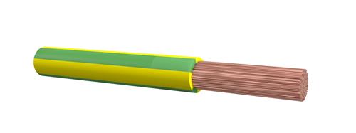 Dynamisk bilkabel 6mm² gulgrøn (100m) p.p mtr