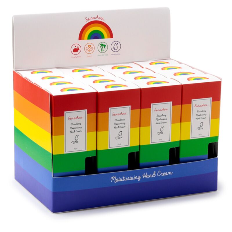 Somewhere rainbow håndcreme 75ml - jordbær