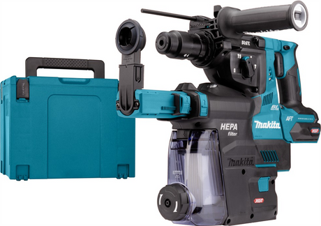 Makita hr004gz02 40v max kombinationshammer | sds-plus | uden batterier og oplader, i mbox med støvudsugning - hr004gz02