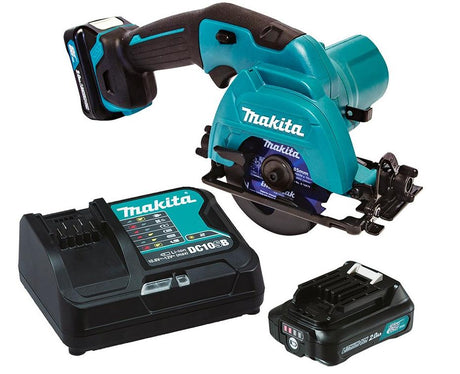 Makita rondzaag 12v 85mm hs301dsae 2x2,0ah