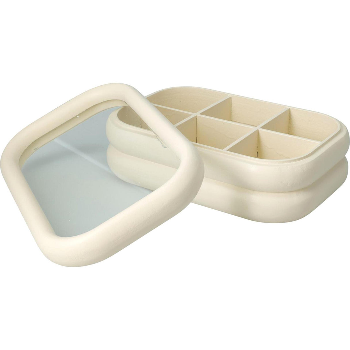 Excellent houseware theedoos hout afgerond 23x15cm