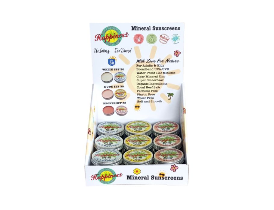 Happinesz display - solcreme - 24st