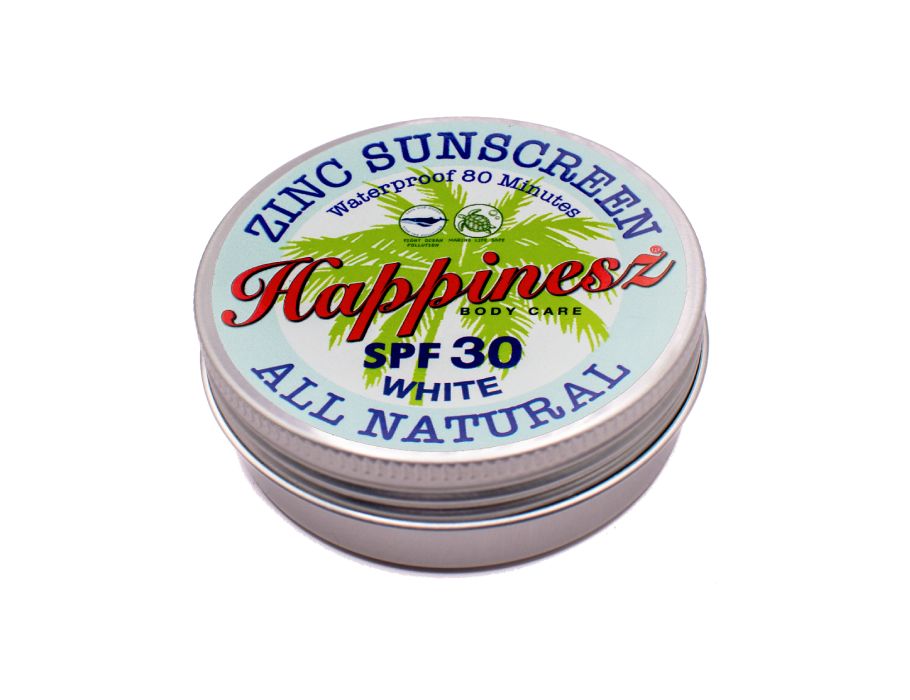 Happinesz solcreme - SPF 30 - Zink - Hvid