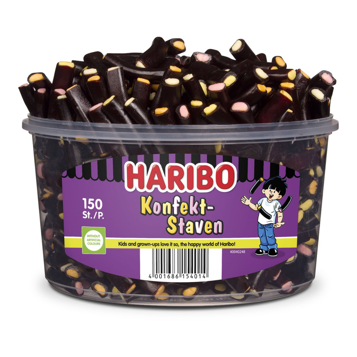 Haribo make-up sticks - lakrids med fyld - 150 stk silo
