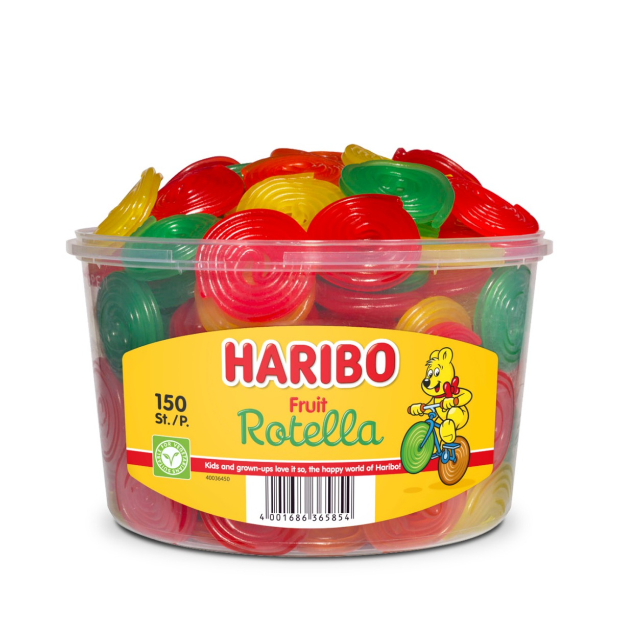 Haribo frugtrotella (150 stykker)
