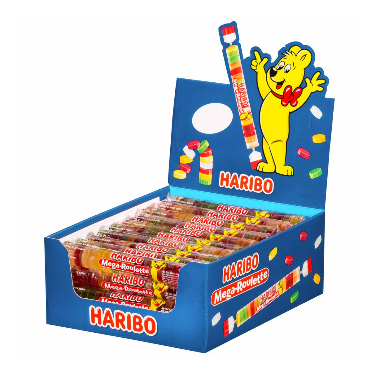 Haribo megaroulette - slik i frugtsmag - 40 stk