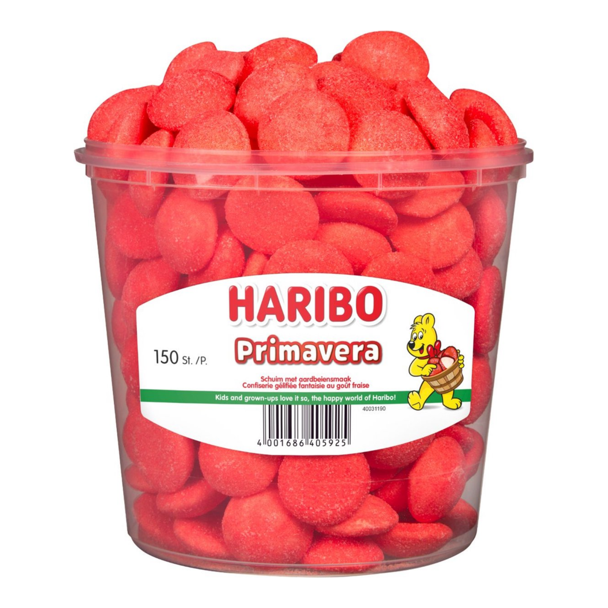 Haribo skum primavera jordbær (150 stykker)