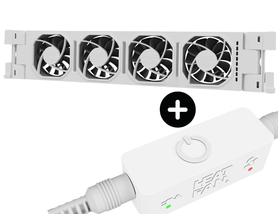 HeatFan 4 - Radiator Fan Solo - White + Touch Sensor