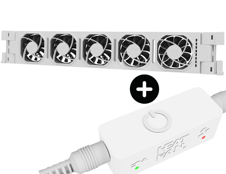 HeatFan 5 - Radiator Fan Solo - White + Touch Sensor