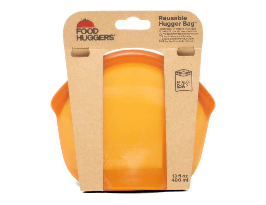 Food huggers genanvendelig opbevaringstaske - 400ml - rav