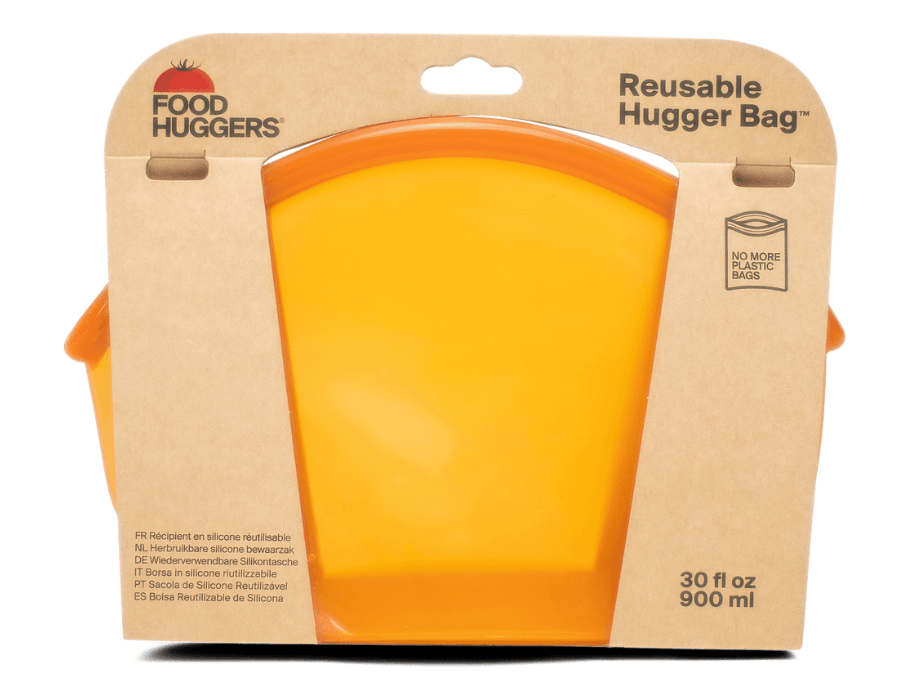 Food huggers genanvendelig opbevaringstaske - 900ml - rav