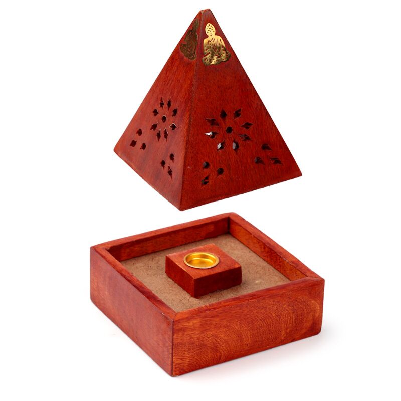Mangotræ pyramide røgelsesholder kegler Buddha