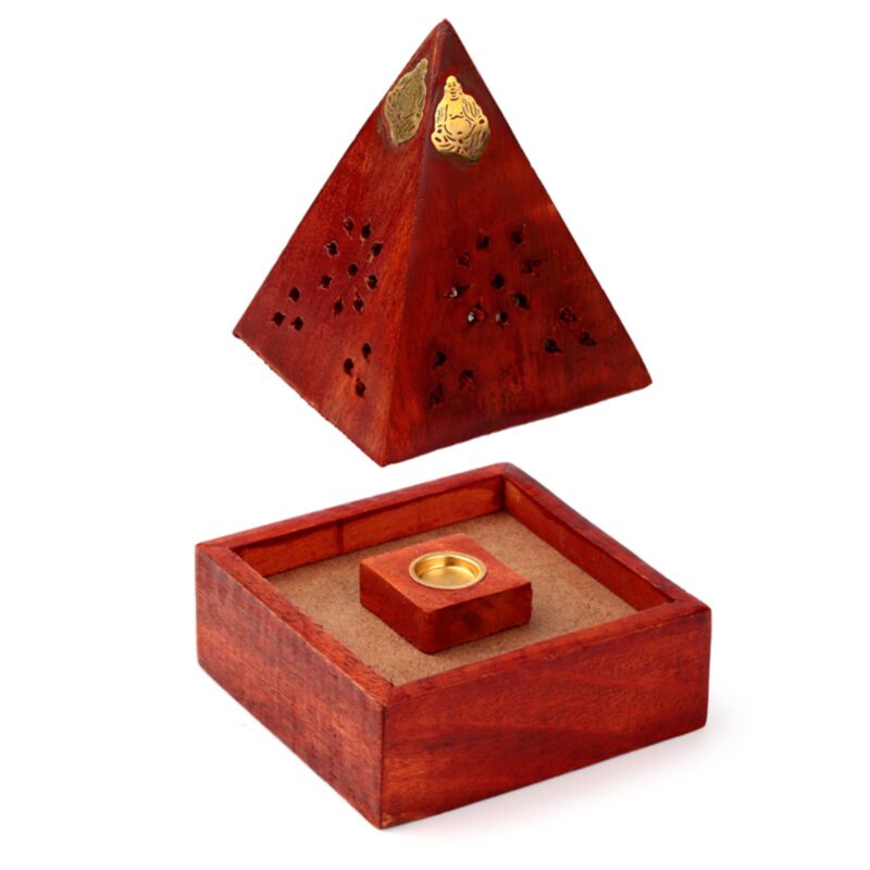 Mangotræ pyramide røgelsesholder kegler buddha lister