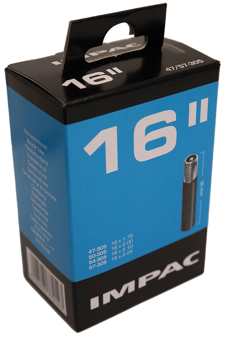 IMPAC Inner Tube (af Schwalbe) AV16 16X1.75 2.35 ETRO 47 57-305, Ventil: Schrader Auto 35mm