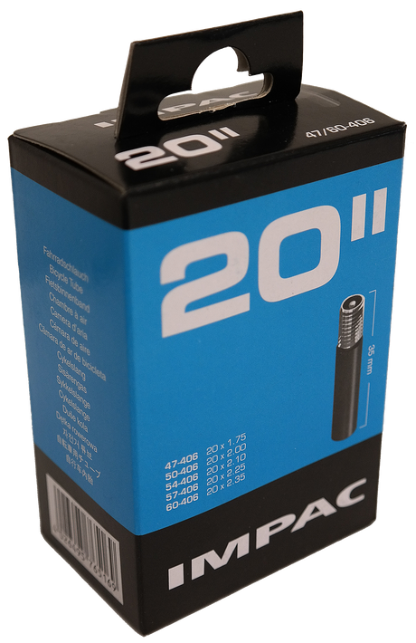 IMPAC Inner Tube (af Schwalbe) AV20 20X1,75 ETRO 40 60-406 VALIEL: Auto Schrader Valve 35mm