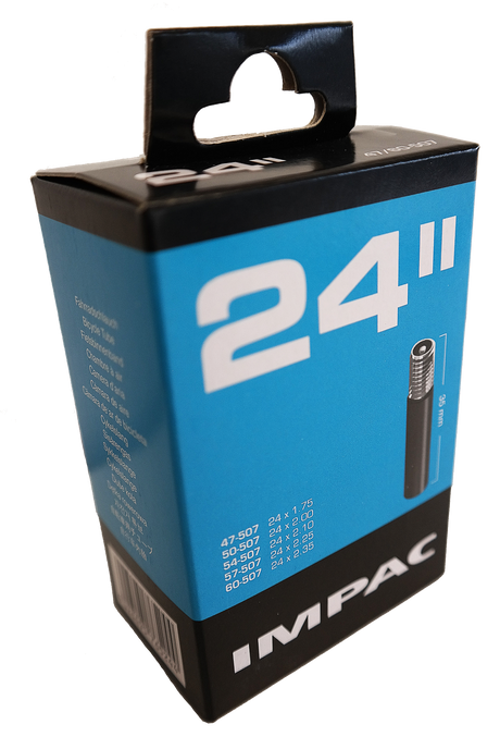 IMPAC Inner Tube (af Schwalbe) AV24 24X1.5 2.35 ETRO 40 60-507, Ventil: Auto Schrader 35mm