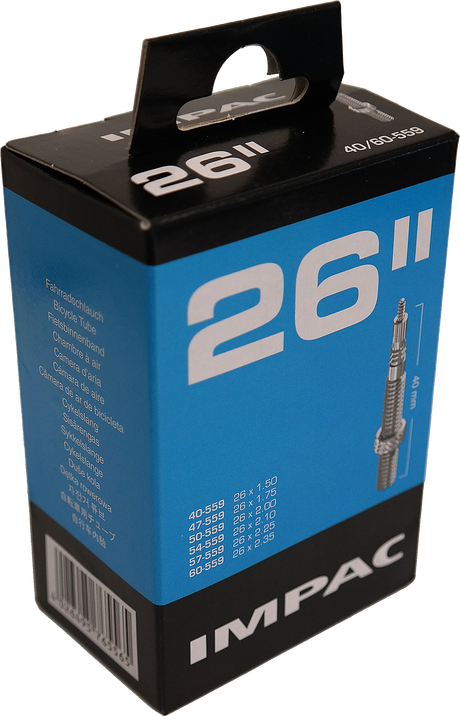 IMPAC Inner Tube (af Schwalbe) SV26 26x1.50 26x2.35 ETRO 40 60-559 Valiel: Sclaverand French 40mm