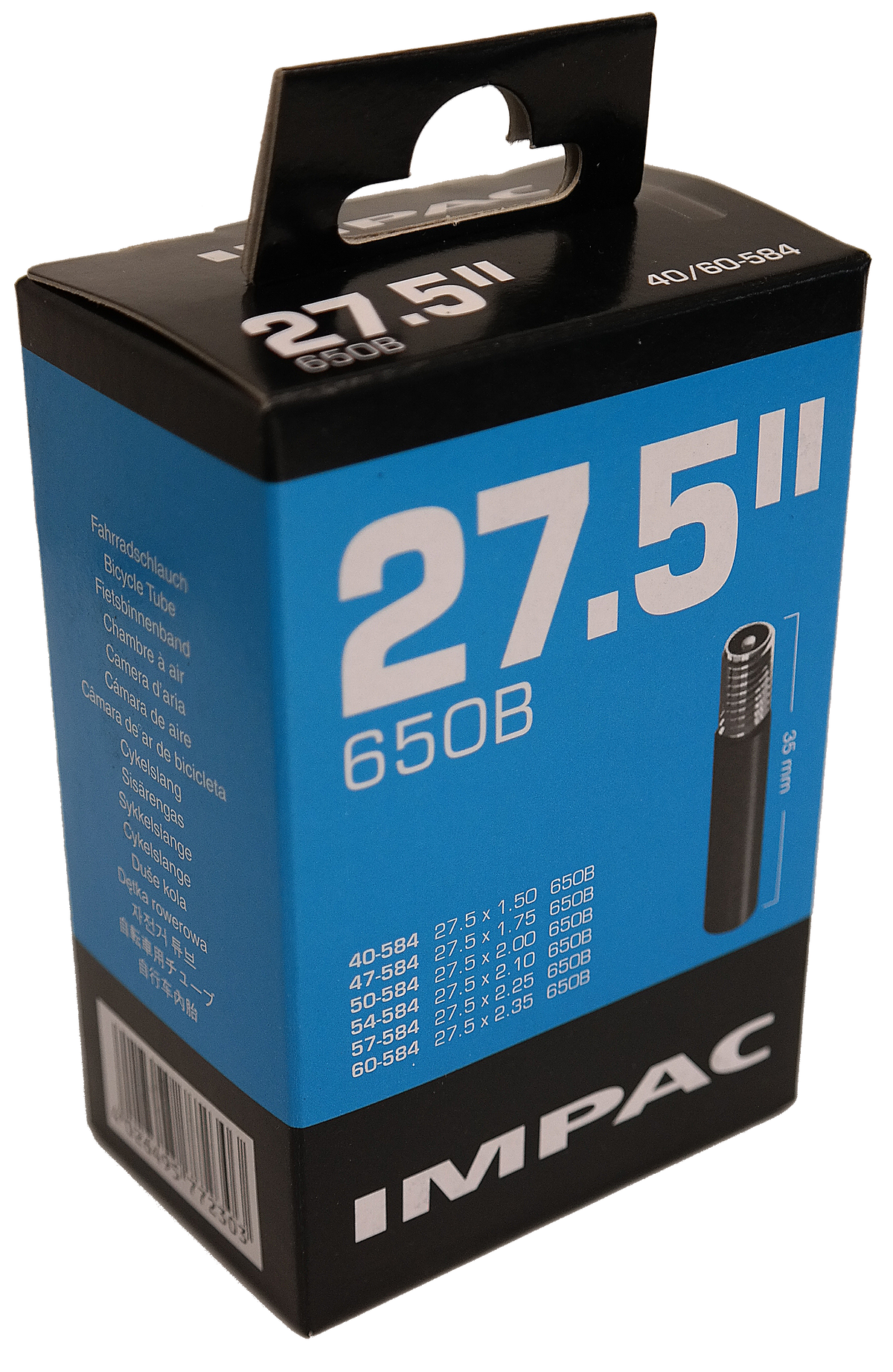 IMPAC (Schwalbe) Inner Tube AV21 27,5 tommer (40 60-584) 40 mm