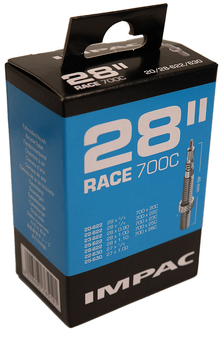 IMPAC Inner Tube (af Schwalbe) SV28 Race, 28x1 ETRO 20 28-622 630, Ventil: Fransk 40 mm
