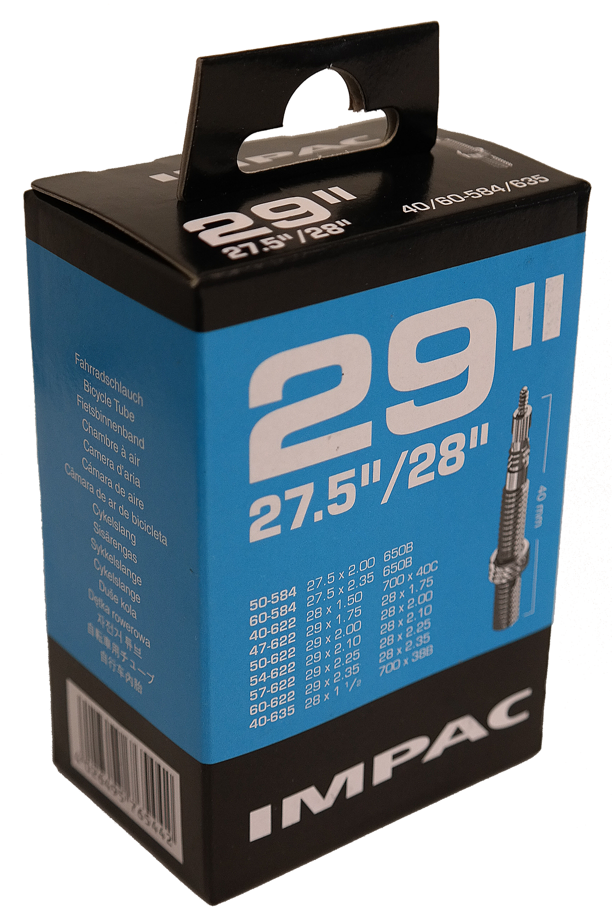 IMPAC (Schwalbe) Inner Tube SV19 28 29 tommer 40 60-622-635 40 mm