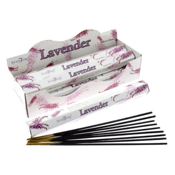 37102 lavendel - stamford premium hex røgelsespinde