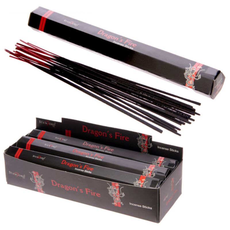 37128 dragons brand - stamford sorte røgelsespinde
