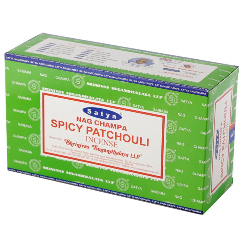 01364 krydret patchouli - satya nag champa røgelsespinde