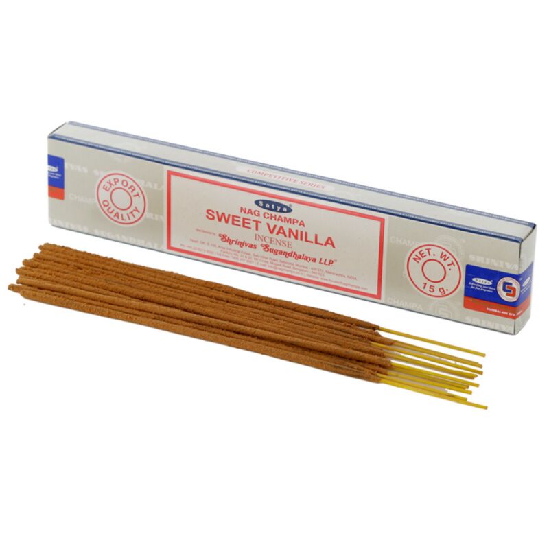 01365 sød vanilje - satya nag champa røgelsespinde