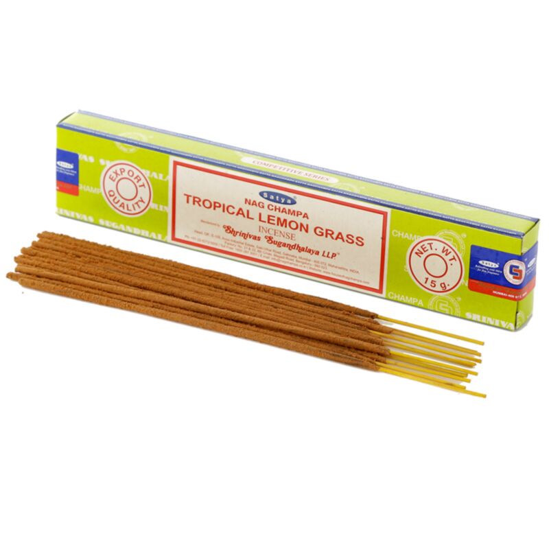 01366 tropisk citrongræs - satya nag champa røgelsespinde