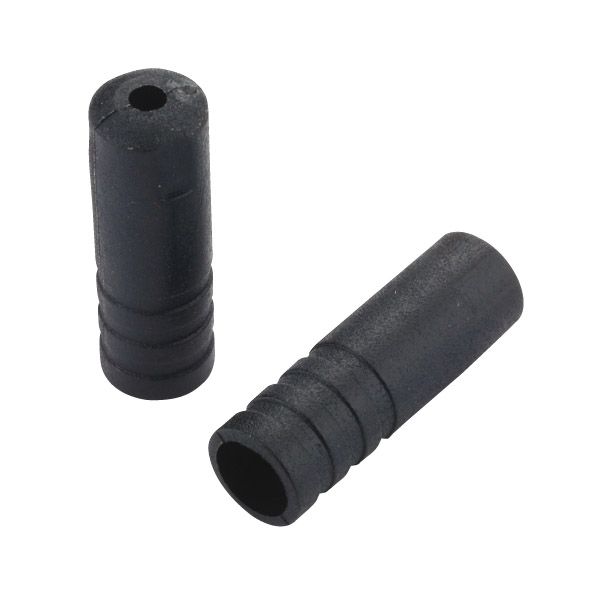 Jagwire endestykker åbne - 4mm shift - plastik (100 stk) - sort