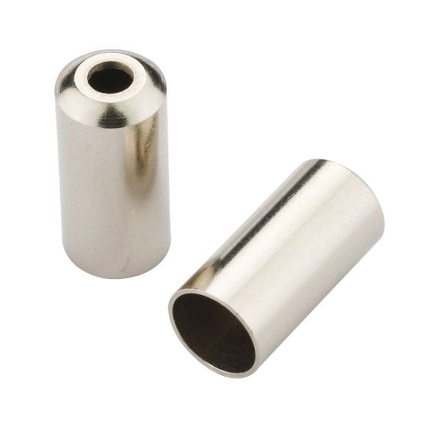 Jagwire endestykker åbne - 5mm bremse - messing (200 stk) - krom