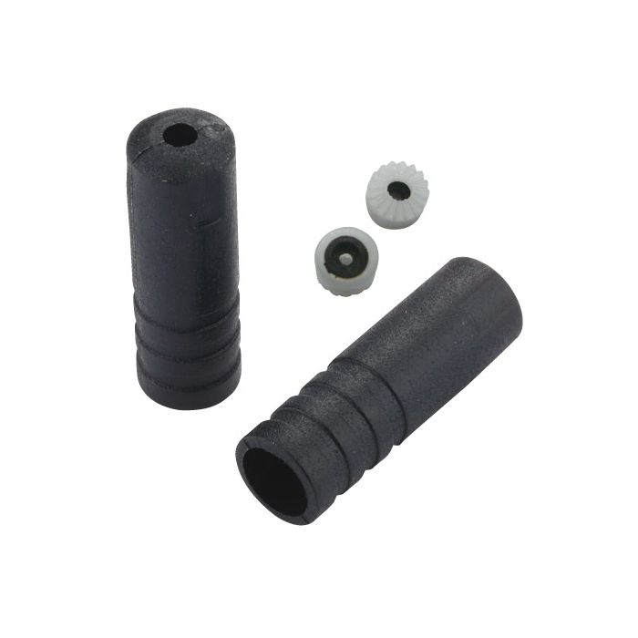Jagwire endestykker forseglet - 4mm shift - plastik (100 stk) - sort