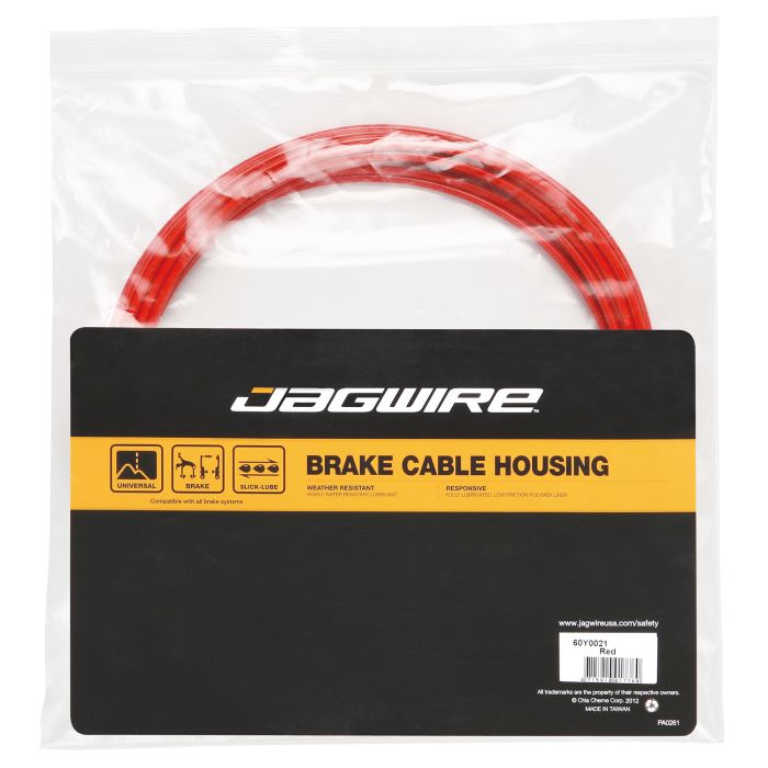 Jagwire bremsehus 5mm cgx-sl slick-lube (10 m) - rød