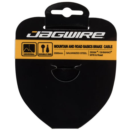 Jagwire mountain road bremsekabel - basics galvaniseret - 1,6x2795mm - sram shimano mtb road