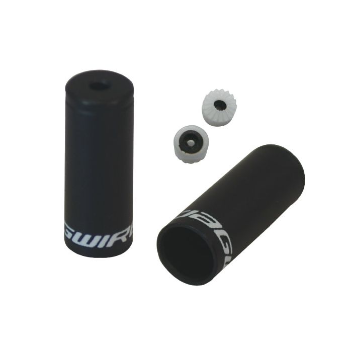 Jagwire endestykker forseglet - 4,5 mm shift (flettet) - legering (50 stk) - sort