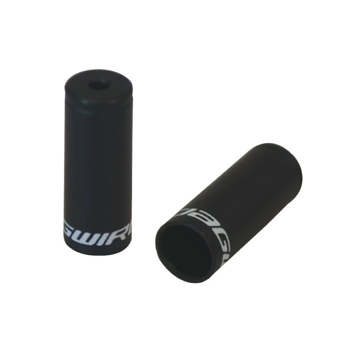 Jagwire endestykker åbne - 4mm shift - legering (50 stk) - sort